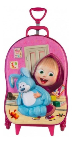 Mochilete 3d Masha Quarto Rosa