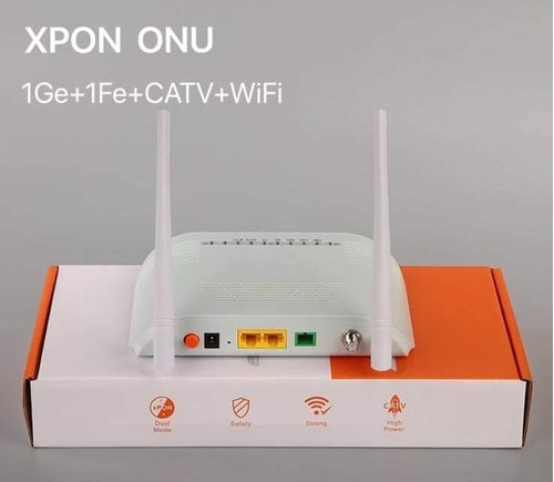 Onu 1ge/fe Wifi Dual Cap Tv 2 Antenas Visol Tv + Internet