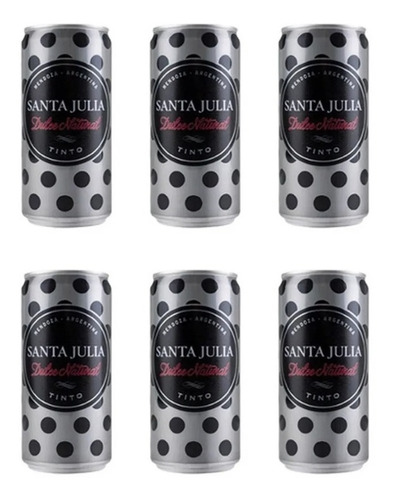  Vino Santa Julia Dulce Tinto Lata 269 Ml Pack X6