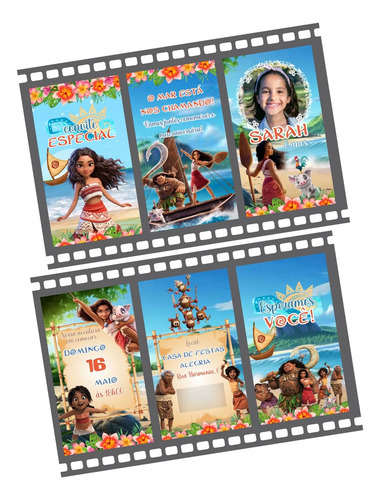 Convite Digital Animado Moana 2 Com Música - Envio Em 2 Dias Moana 2