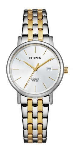 Citizen Silver Dial Ladies Dress Eu6094-53a Color de la correa Plateado/Dorado Color del bisel Plata