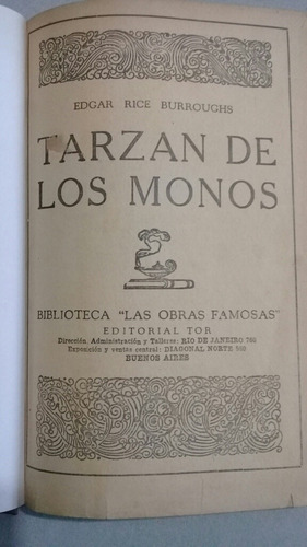 Tarzan De Los Monos - Edgard Rice Burroughs