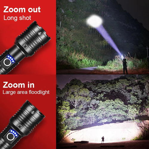 Potentes Linternas Led De Alta Potencia Recargables Por Usb
