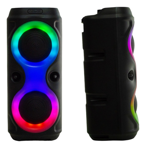 Parlantes Mti M3628 Bluetooth Portatil 8 Pulgadas Led Rgb Color Negro