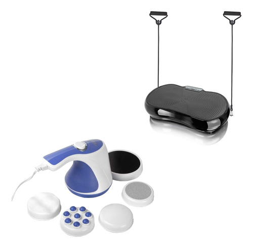 Plataforma Vibratoria Con Bandas + Masajeador Relax Tone