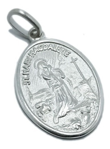 Medalla María Magdalena - Plata 925 - Grabado S/cargo - 22mm