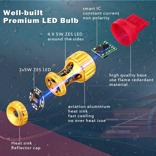 Bombillas Led 7440 7443 De 3000 Lm Extremadamente Superbrill