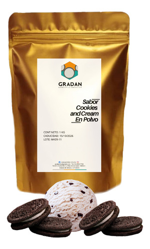 Saborizante Sabor Cookies And Cream En Polvo 1 Kg