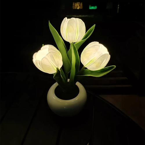 H Lámpara De Lámpara De Maceta De Tulipán De Simulación De Y