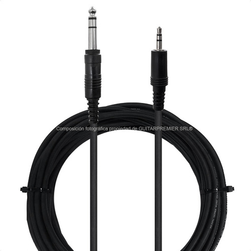 Imagen 1 de 8 de Cable Audio Instrumentos Plug 6.5 A Miniplug 3.5 Estereo 6m