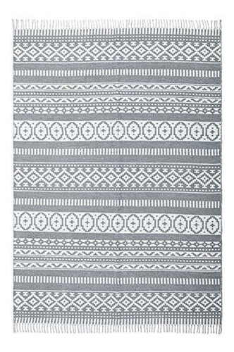 Alfombra Alfombra Gris Geo Cotton (10'x14')