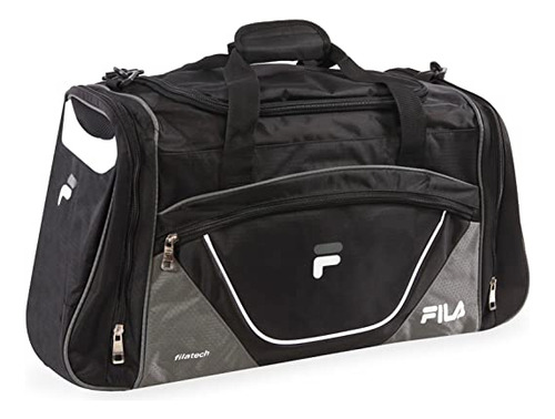 Bolsa De Lona Deportiva Fila Acer 63cm. Negro Carbon