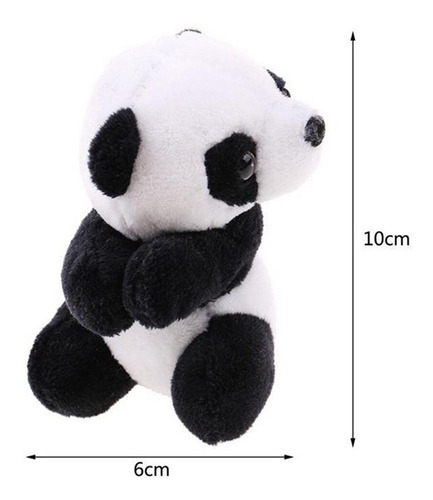 Imagen 2 de 5 de Peluche Oso Panda Clip Adorno Sujeta Cortina Notas Tierno