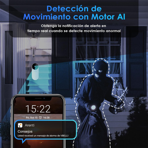 Timbre Easytao 18s Con Cámara 1080p Wifi Batería Recargable