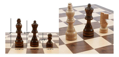 Ajedrez De Madera Tablero Plegable De Lujo Chess Juegos De Ajedrez De Madera Profesional Plegable 3 En 1 29x29 Cm