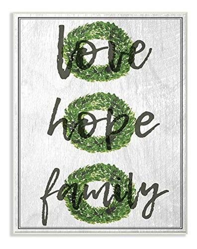 The Stupell Home D Cor Collection Love Hope Family Boxwood W