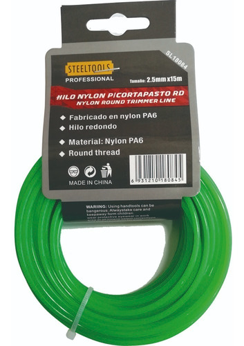 Hilo Nylon P/ Orilladora Rd Para Pasto 2.5mm X 15mts. 