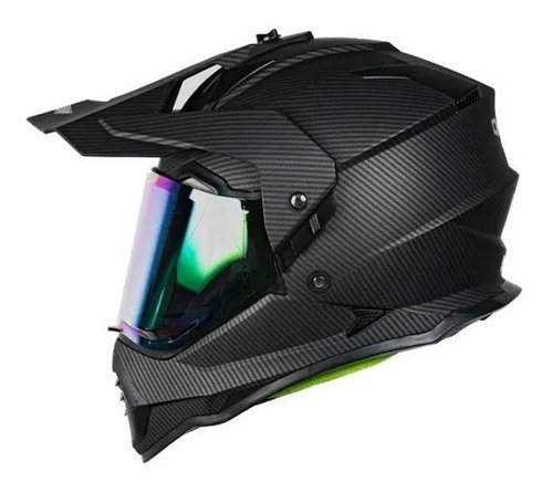 Casco Motocross Negro Kov Onix Tipo Fibra De Carbono Ktm Dm Color Negro Tamaño Del Casco Xl