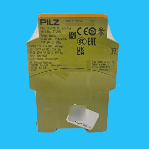 Pilz 774300 Pnoz X1 24vac/dc 3n/o 1n/c Relevador