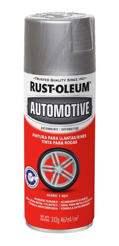 Pintura Para Llantas - Rines 312grs Acero Mate Rust Oleum