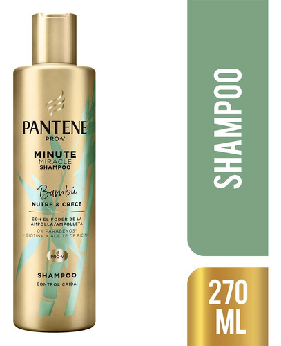 Shampoo Pantene Pro-v Minute Miracle Bambú 270ml