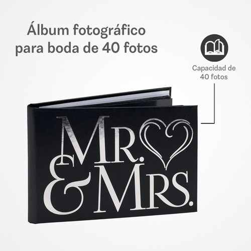 Malden Album Fotográfico De Bodas 40 Fotos 10x15cm Mr & Mrs