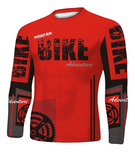 Camiseta Térmica Estampada Bike Compressão Fitness Bicicleta