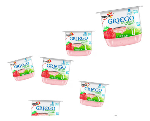 Yoplait Griego Sabor Fresa - 145 G 6pzas