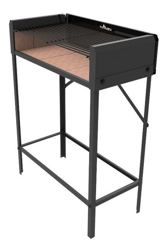 Imagen 2 de 3 de Parrilla móvil Tromen Pampero Chico 75.8cm de ancho 99.2cm de alto 37.2cm de profundidad negra