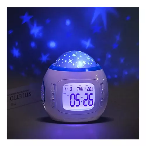 Reloj Despertador Led Digital Proyector Estrellas Lcd Alarma