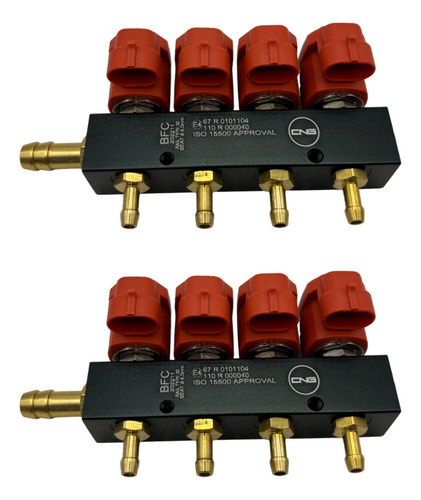 Riel De Inyectores De Gas Lp O Gnv 3ohm 4 Cil. X 2 Unidades
