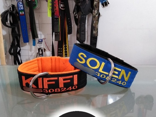 Collar Personalizado Con Nombre Y Teléfono (5.08cm De Ancho)