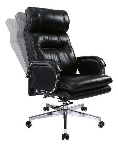 Huaur Genuine Leather Modern Executive Chair High-back Supp.