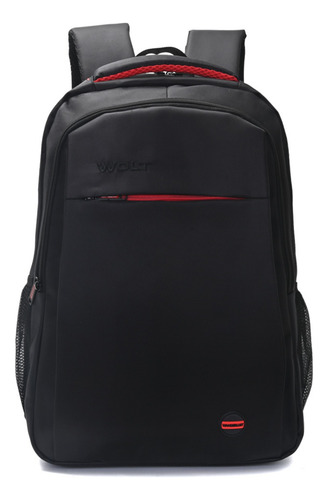 Mochila Portanotebook Viaje Antirrobo Mujer Hombre Grande Negro/o Liso