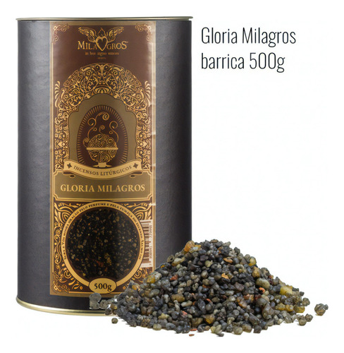 Incenso Milagros Glória Para Missa E Defumação Barrica 500g Fragrância Suave