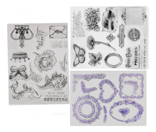 Sello Decorativo Transparente De 3 Piezas De Papel Transpare
