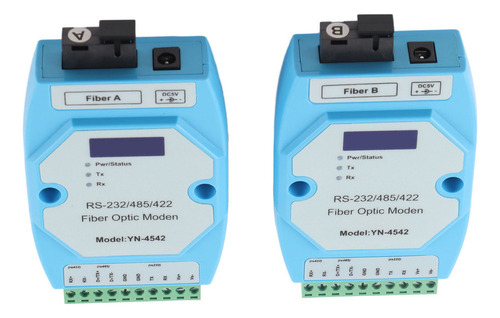 Mb Conversor De Fibra Óptica Bidirecional Rs485/422/232 De