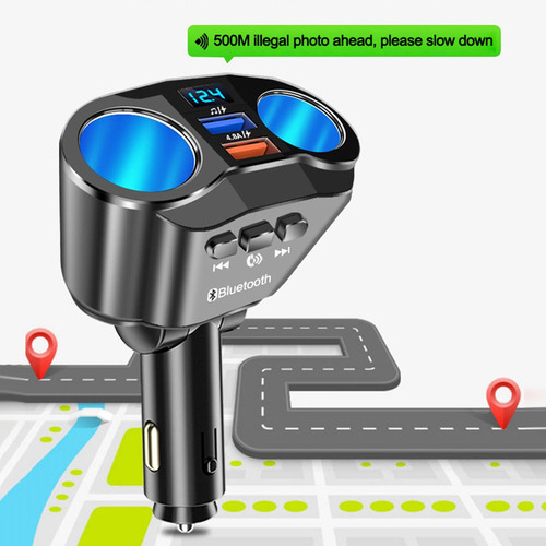 Cargador De Coche Con Doble Puerto Usb, 2 Vías, Encendedor D