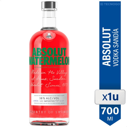 Vodka Absolut Watermelon Sandia Importado Suecia Botella