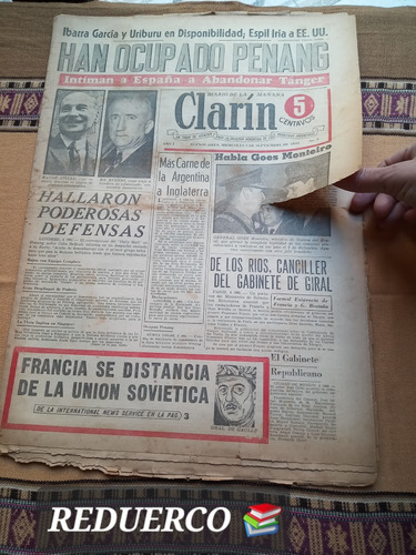 Clarín N° 9 Perón Truman Braden Presos Torturas 5/9/1945