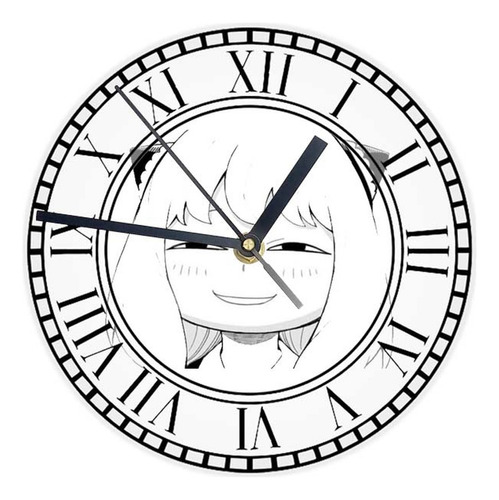 Reloj Redondo Madera Brillante Spy X Family Mod 23