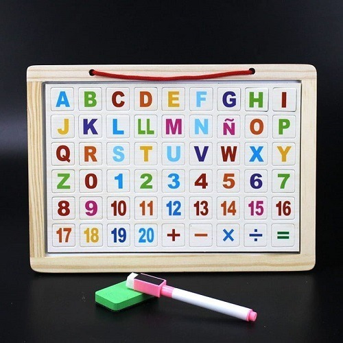 Pizarrón Infantil Magnético Doble Vista 31x21cm Gis Y Plumón