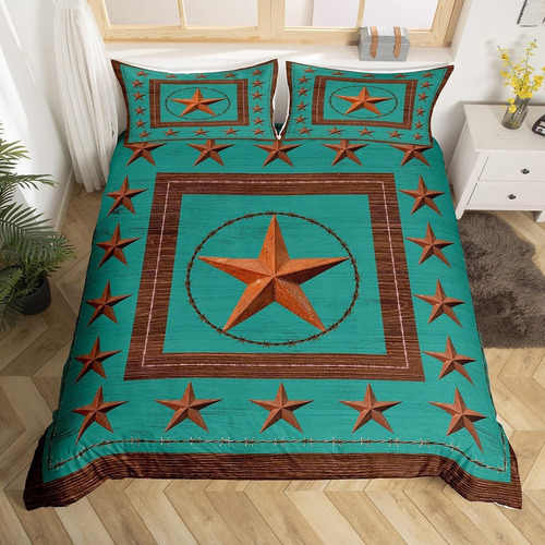 Western Texas Star Juego De Ropa De Cama Tamaño Completo Rús