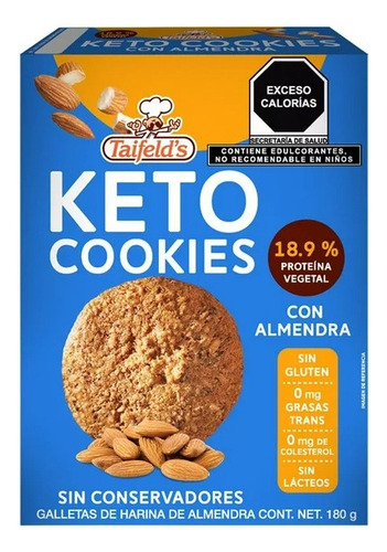 Taifelds Galletas Con Almendras Keto Cookies De 180 G