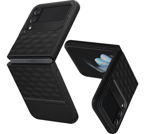 Funda Caseology Parallax 3d Para Galaxy Z Flip 4 - Negro