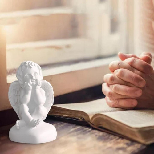 3 Resina Estatua De Ángel Colección De Sosteniendo La Cara
