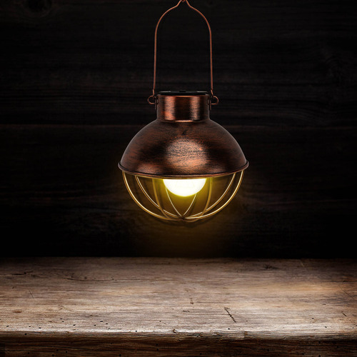 Lámpara Solar De Tungsteno De Decoración Vintage De Hierro F