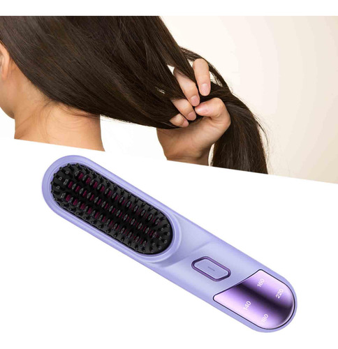 Cepillo Alisador De Pelo Cepillo Alisador Peine Púrpura