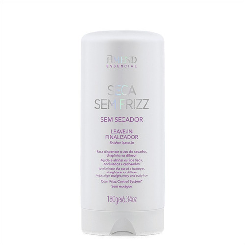 2 Leave-in Finalizador Seca Sem Frizz Amend Essencial 180ml
