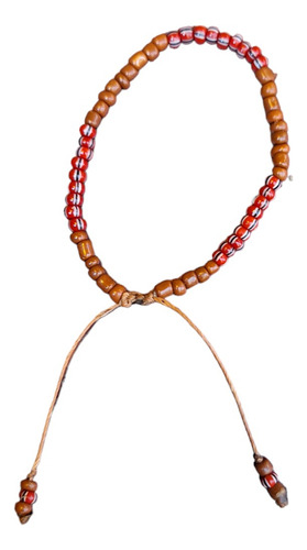 Oya Pulsera Ajustable Cuenta Rayada Santería